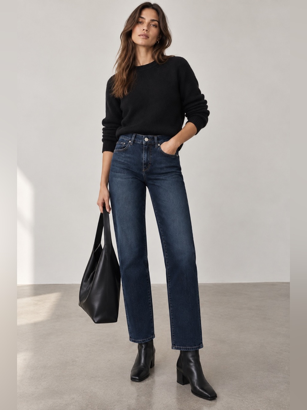DL1961 Mara Straight Instasculpt Mid Rise Jeans Dark Wash Size 26